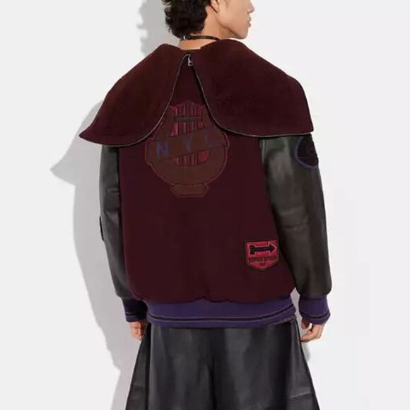 Lil Nas X Coach Hooded Varsity Jacket - Picture 3 of 5